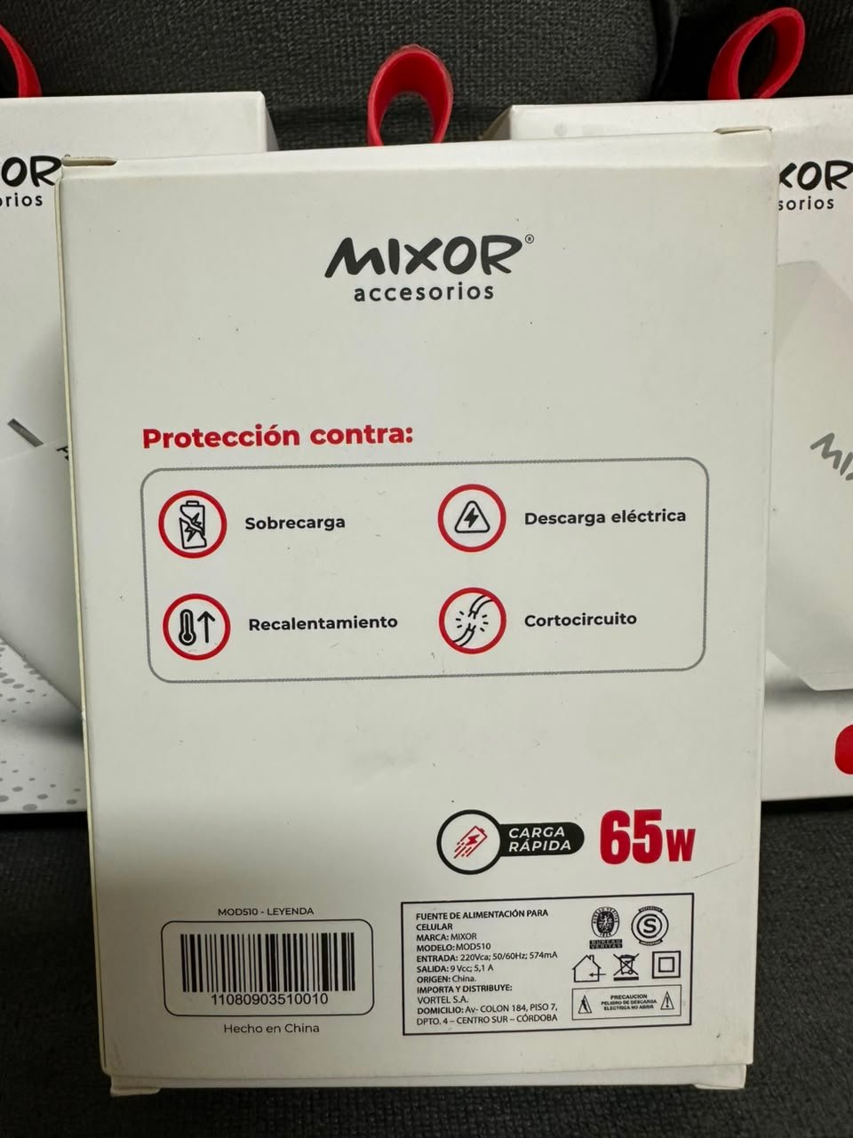 Cargador Mixor 65W TIPO C - Imagen 2